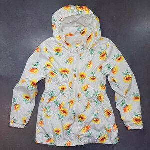 Sweet Stories Sunflower Hooded Rain Jacket 8X Girls